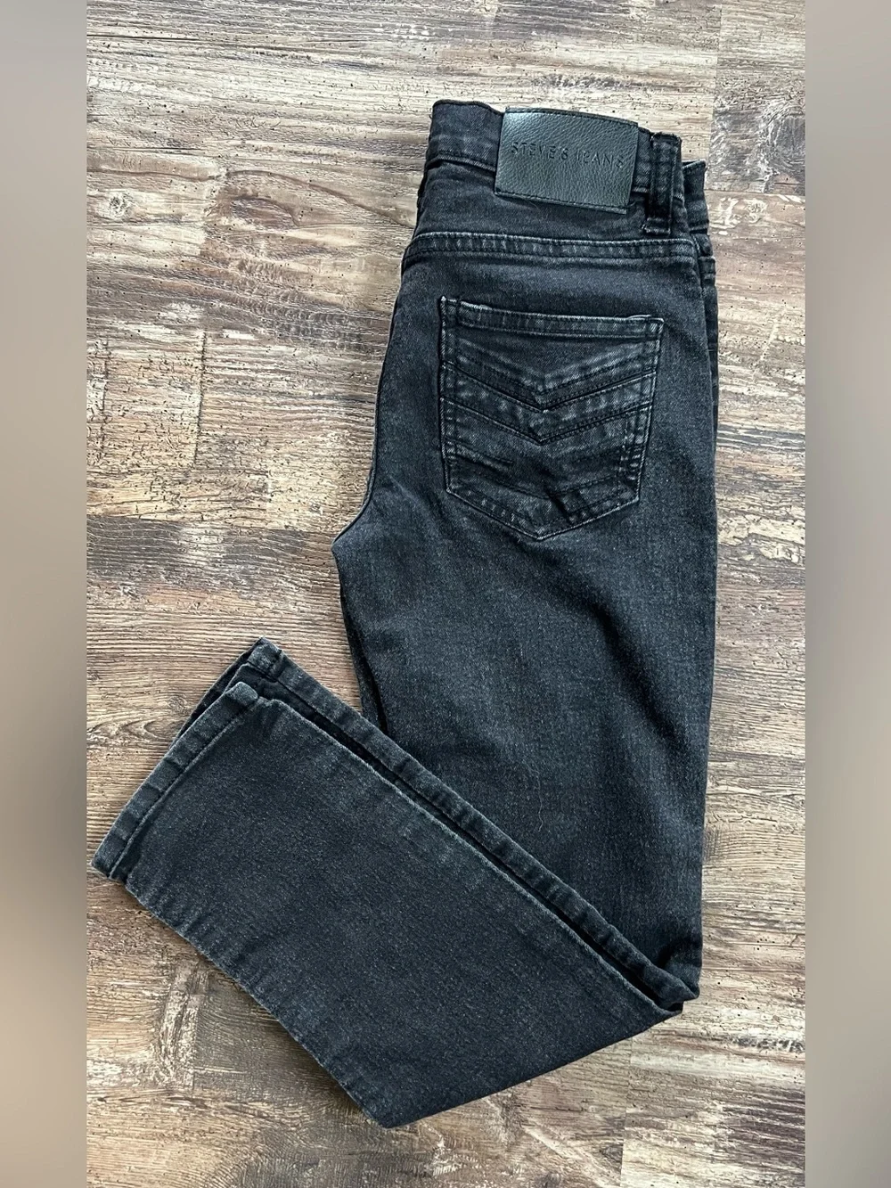 Kids Black Stretch Slim Jeans